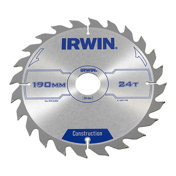 Irwin 190mm Circular Saw Blade