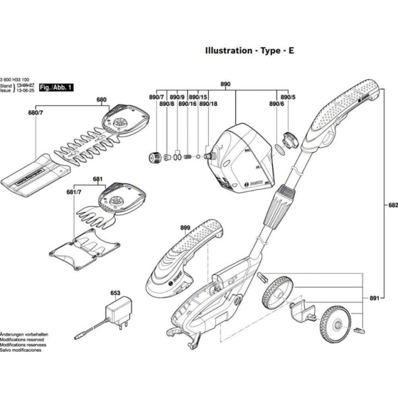 Grass Shear Assembly for Bosch