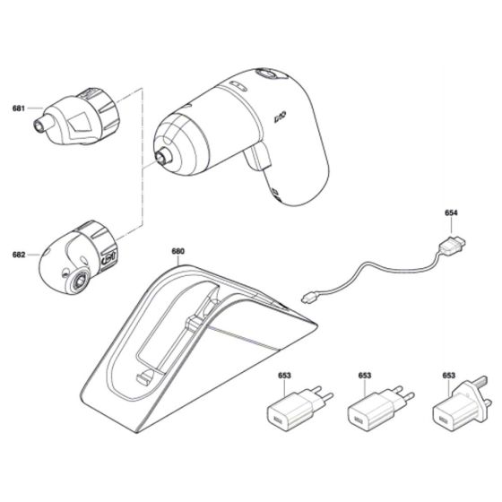 Bosch IXO VI Screw Driver Assembly
