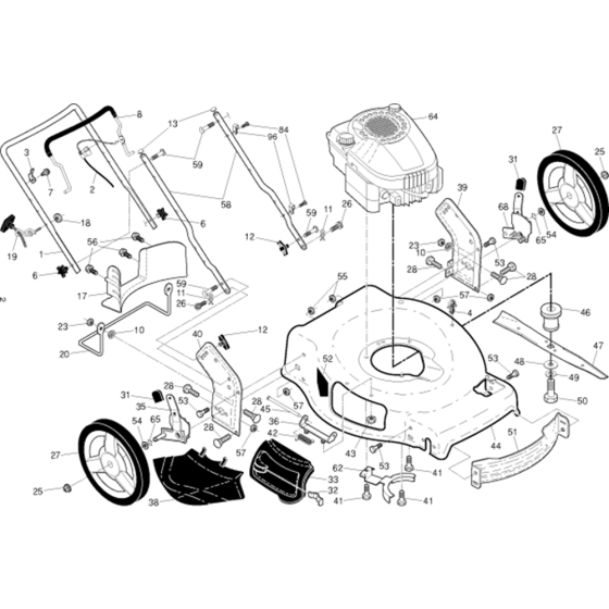 Engine Assembly for Husqvarna J55SL