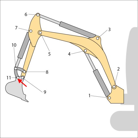 Grease Seal (Position 9) for JCB 86C-1 Mini Excavators