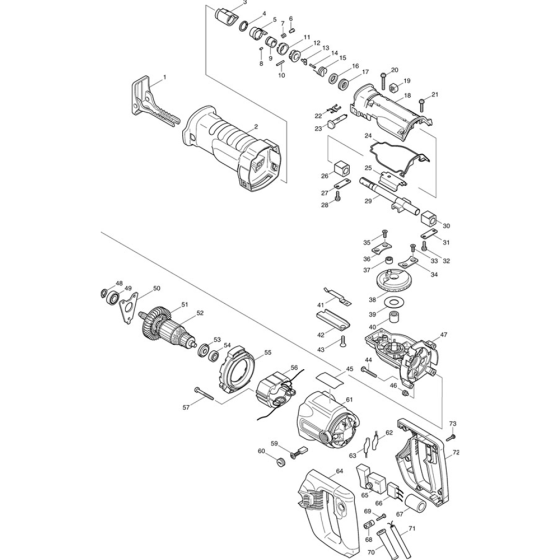 Makita JR3050T Main Assembly