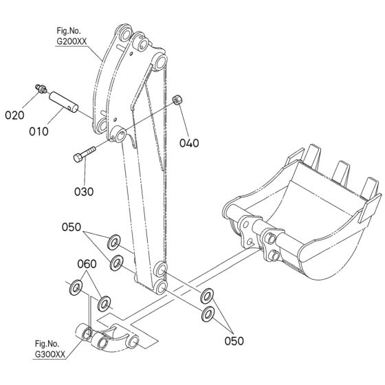 Bucket Assembly for Kubota K008-5