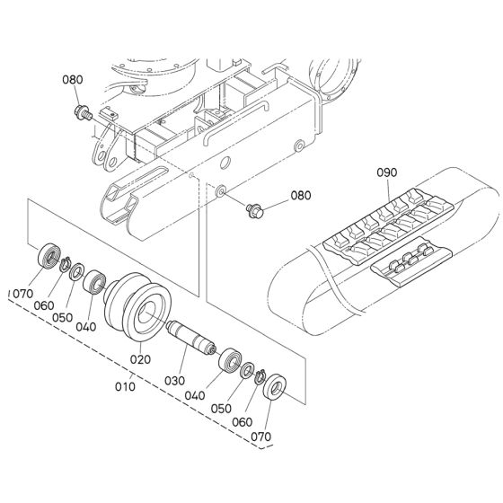 Track Roller for Kubota K008-5