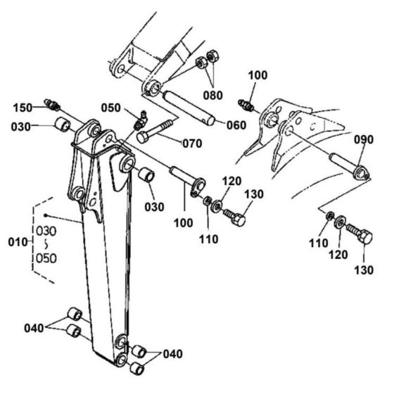 Dipper Arm Assembly for Kubota