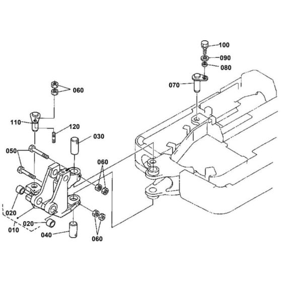 Kingpost Assembly for Kubota