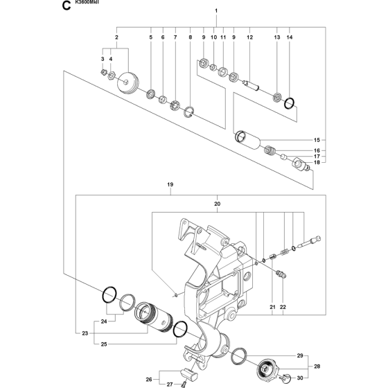Chassis Frame for Husqvarna K3600