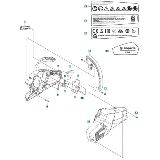 Chassis for Husqvarna K535I