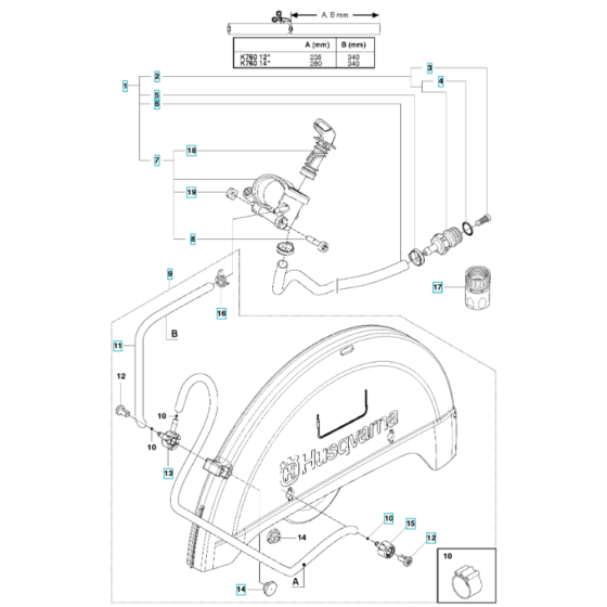 Water Hose Assembly for K760 II