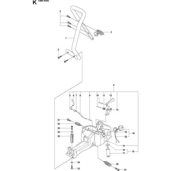 Fuel Tank & Handle Assembly