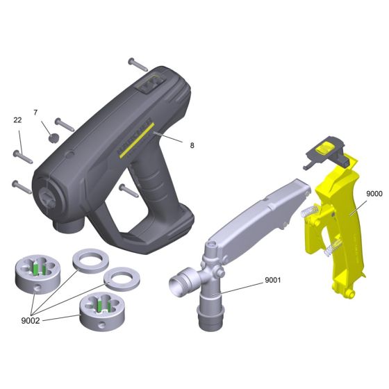 Trigger Handle Assembly for Karcher HD 10-25-4 S Pressure Washer