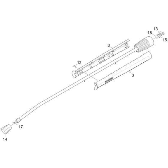 Lance Assembly for Karcher HD 7-15 G Pressure Washer