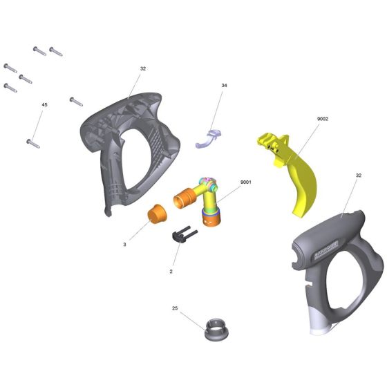 Trigger Handle Assembly for Karcher HD 7-15 G Pressure Washer