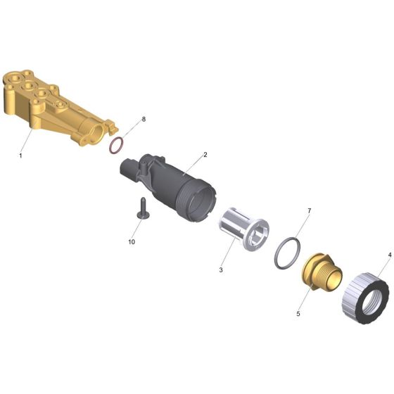 Water Intake Assembly for Karcher HD 7-17 M Pressure Washer
