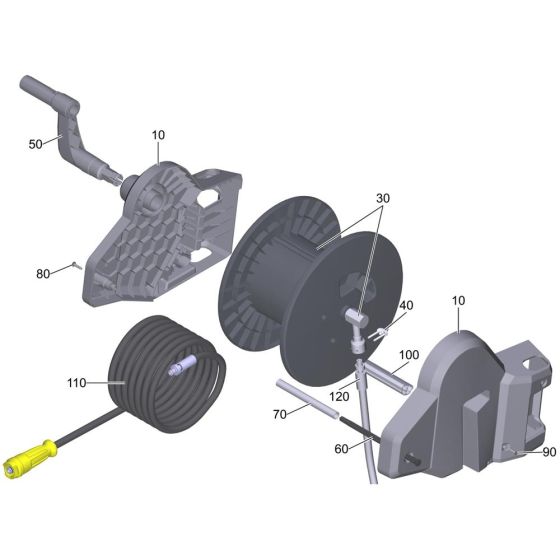 Hose Reel Assembly for Karcher HD 9-20-4 S Pressure Washer
