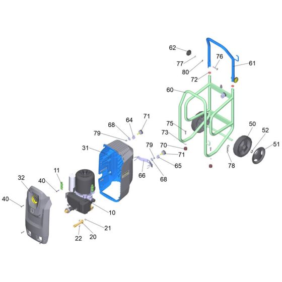 Frame Assembly for Karcher HD 7/12-4 M Cage Pressure Washer