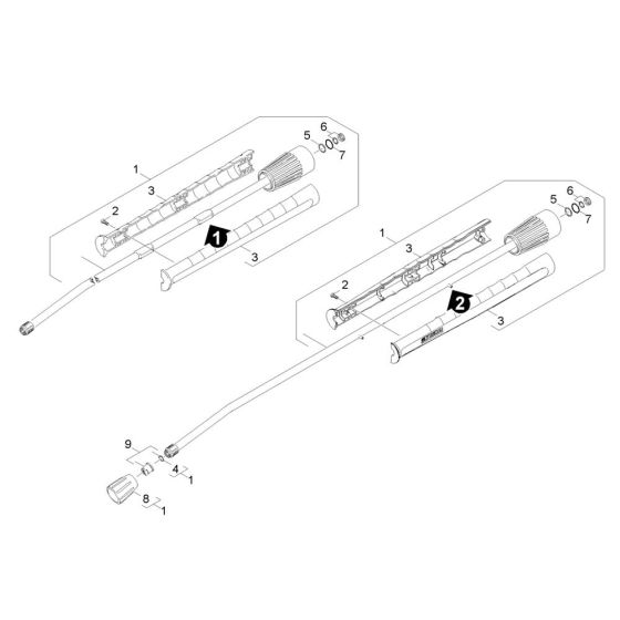 Lance Assembly for Karcher HDS 1000 DE Pressure Washer