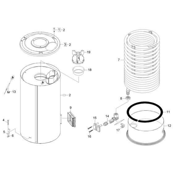 Heating Assembly for Karcher HDS 6-14 C Pressure Washer