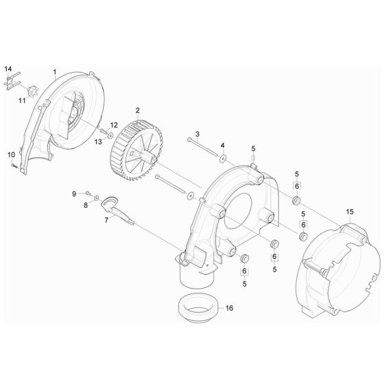 Blower Assembly for Karcher HDS 6-14 C Pressure Washer