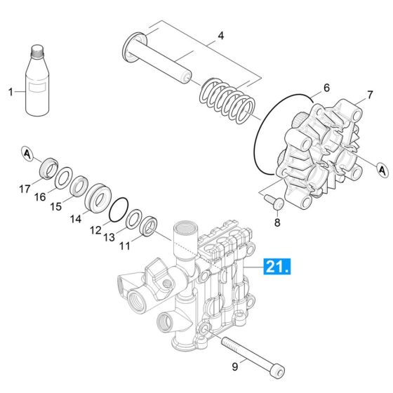 Piston Assembly for Karcher HDS 6-12 C Pressure Washer