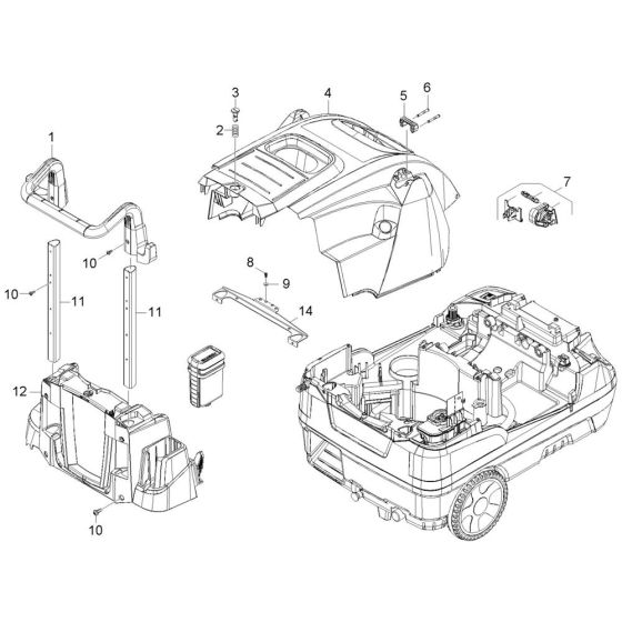 Housing Assembly for Karcher HDS 6-14-4 CX Pressure Washer