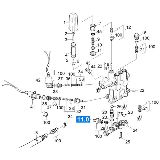 Cylinder Head Assembly for Karcher HDS 7-10-4 M Pressure Washer