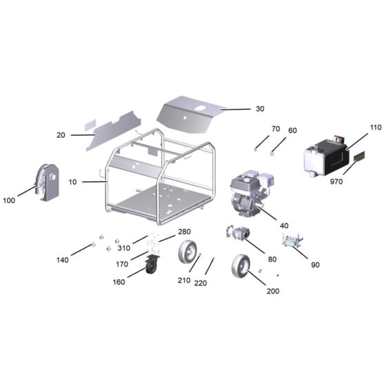 Frame Assembly for Karcher HDS 8-20 G Pressure Washer