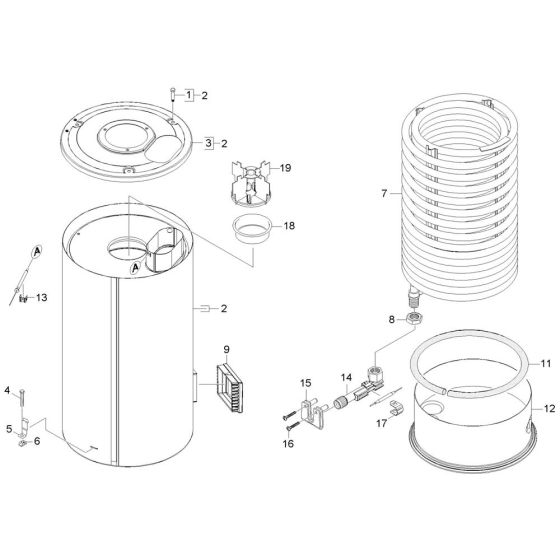 Heater Coil Assembly for Karcher HDS 8-18-4 C Pressure Washer