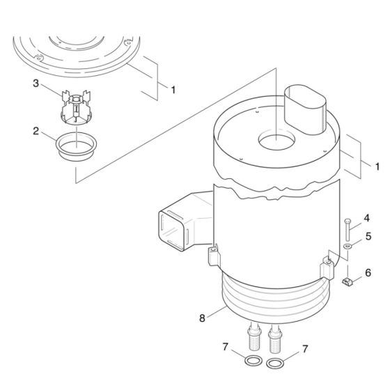 Heating Coil Assembly for Karcher HDS 801 D Pressure Washer
