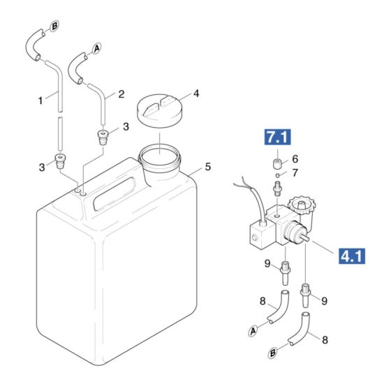 Fuel Tank Assembly for Karcher HDS 801 D Pressure Washer