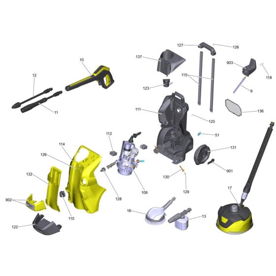 Housing Assembly for Karcher K 4 Power Control Flex Pressure Washer
