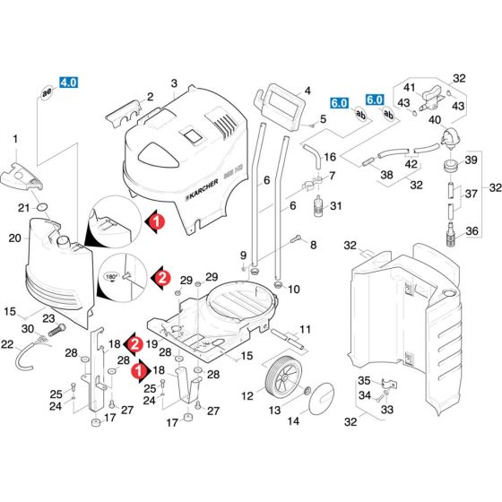 Cover Assembly for Karcher K 855 HS Pressure Washer