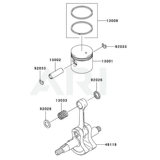 Piston/Crankshaft for KBL27BC