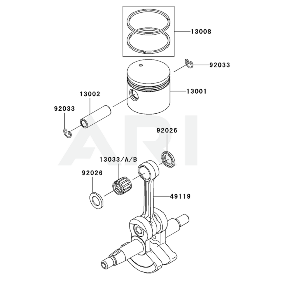 Piston/Crankshaft for KBL35A
