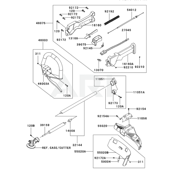Pipe, Handle & Guard for KBL35B