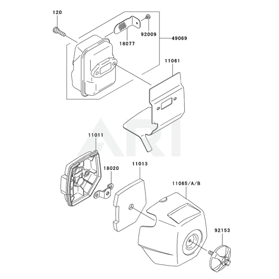 Air Filter & Muffler for KCL525A