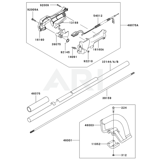 Pipe, Handle & Guard for KCL525A