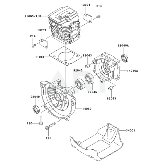 Cylinder / Crankcase for KCL525A