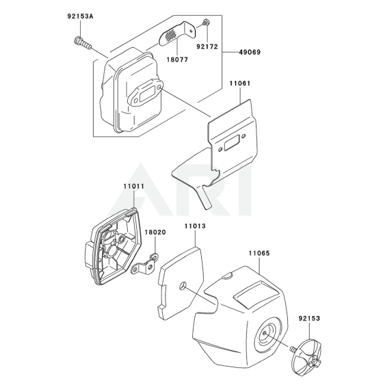 Air Filter & Muffler for KCL600A