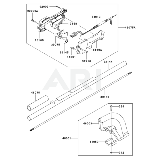 Pipe, Handle & Guard for KCL600A