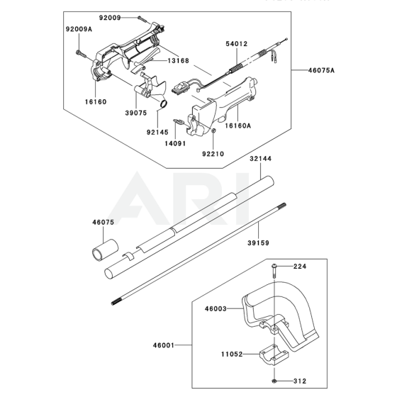 Pipe, Handle & Guard for KCS525A