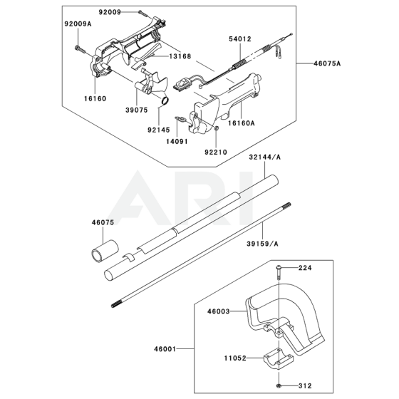 Pipe, Handle & Guard for KCS525AC