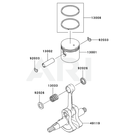Piston/Crankshaft for KCS525AC