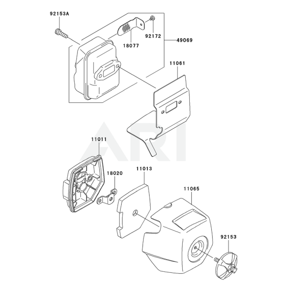 Air Filter & Muffler for KCS600A