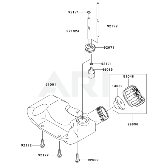 Fuel Tank & Valve for KEL27B