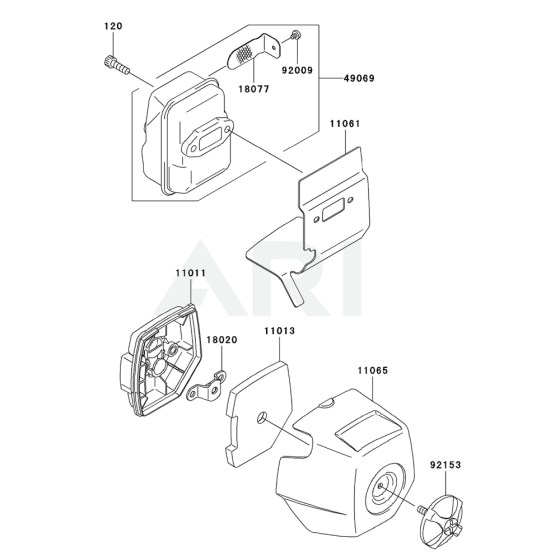 Air Filter & Muffler for KEL27BC
