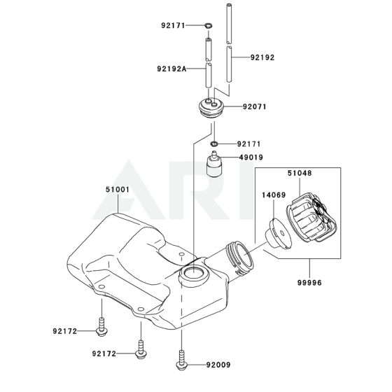 Fuel Tank & Valve for KEL27BC