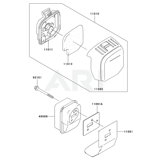 Air Filter & Muffler for KGT27A
