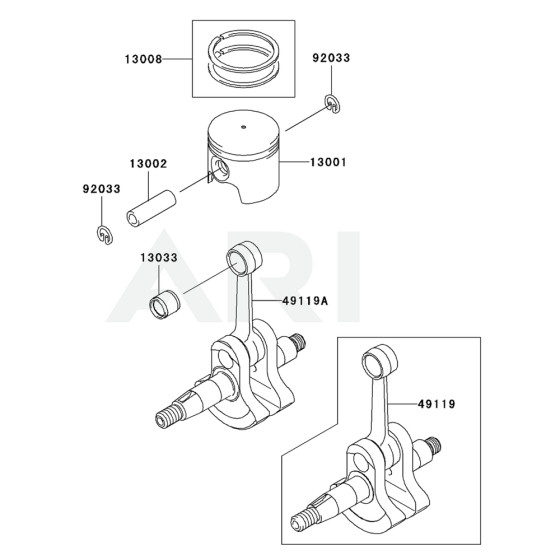 Piston/Crankshaft for KGT27A