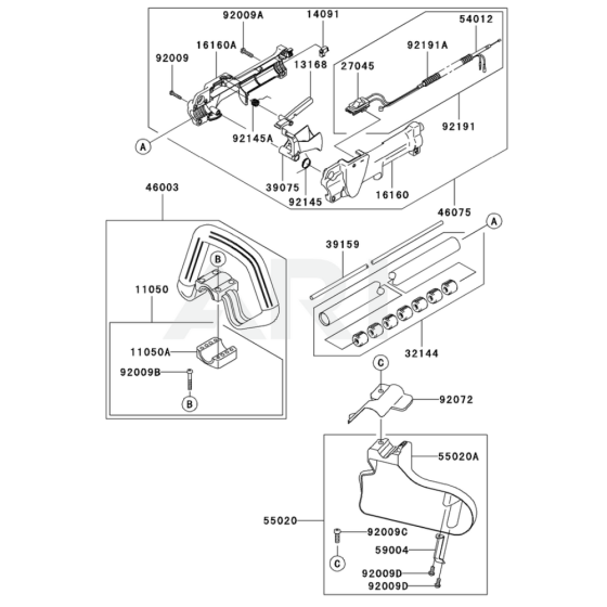 Pipe, Handle & Guard for KGT27B